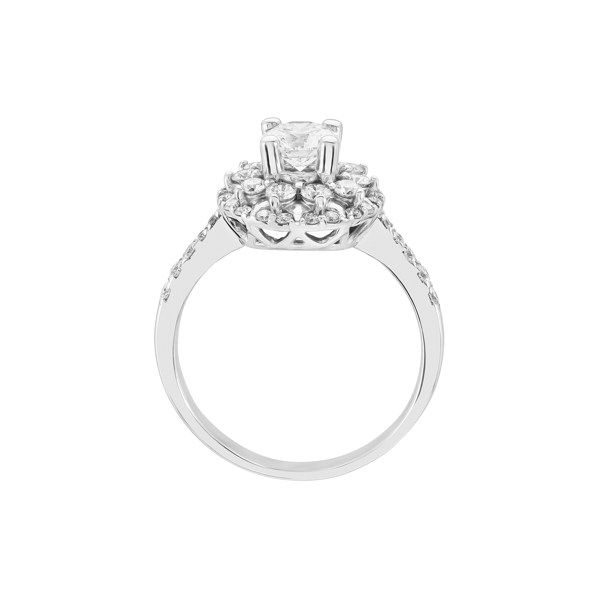 Nhẫn Kim cương Vàng trắng 18K PNJ DDDDW005038